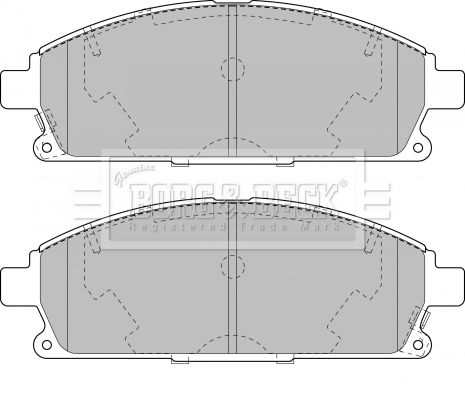 BORG & BECK Комплект тормозных колодок, дисковый тормоз BBP1820